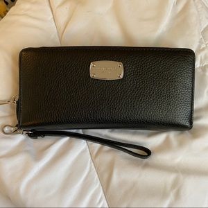 Michael Kors Black Pebbled Leather Wallet